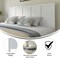 Merrick Lane Grady Raised Panel Wooden Adjustable Headboard Only